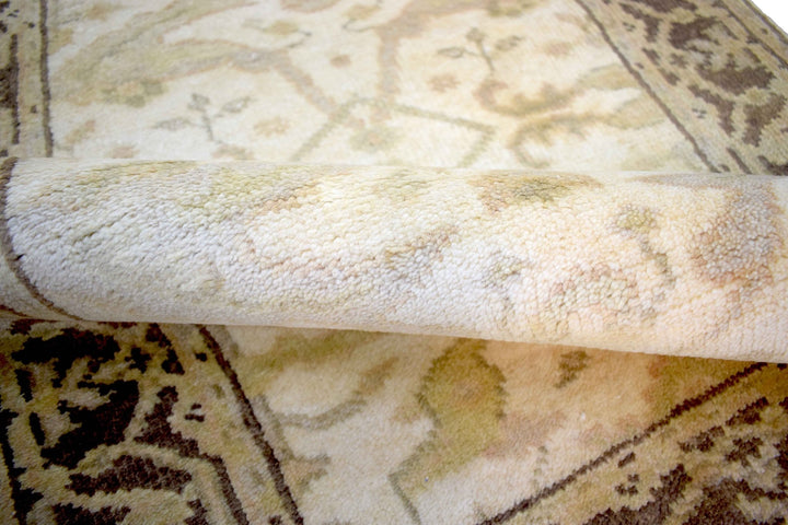 Hand Knotted Oriental Oushak Wool Runner Rug - The Rug Decor