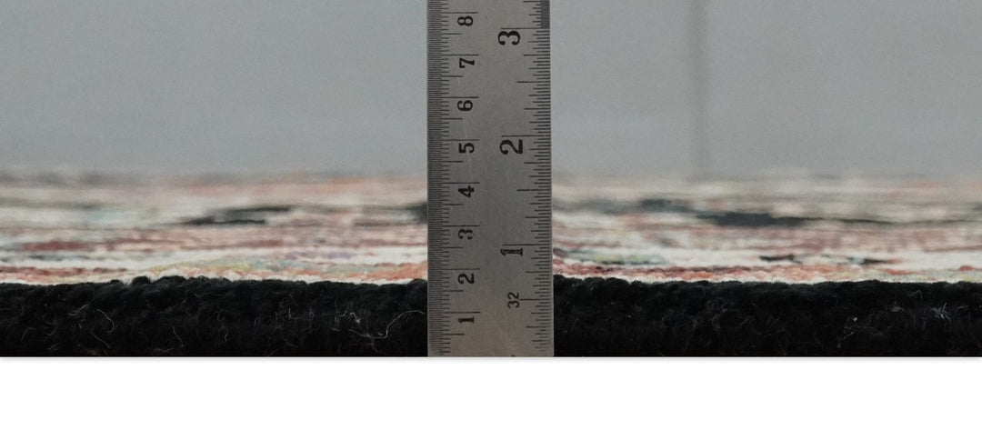 Hand Knotted Rust, Ivory and Black Traditional Heriz Wool Area Rug - The Rug Decor