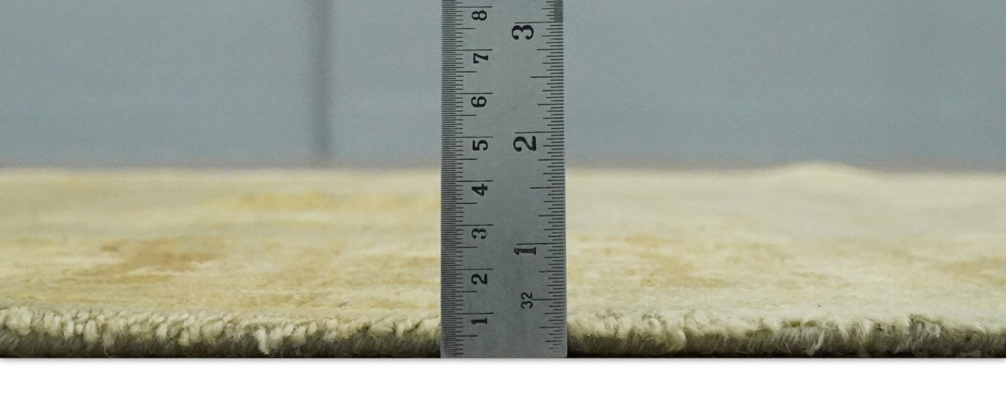 Hand Knotted Silver, Rust and Beige Modern Traditional Oushak Wool Area Rug | N33746 - The Rug Decor