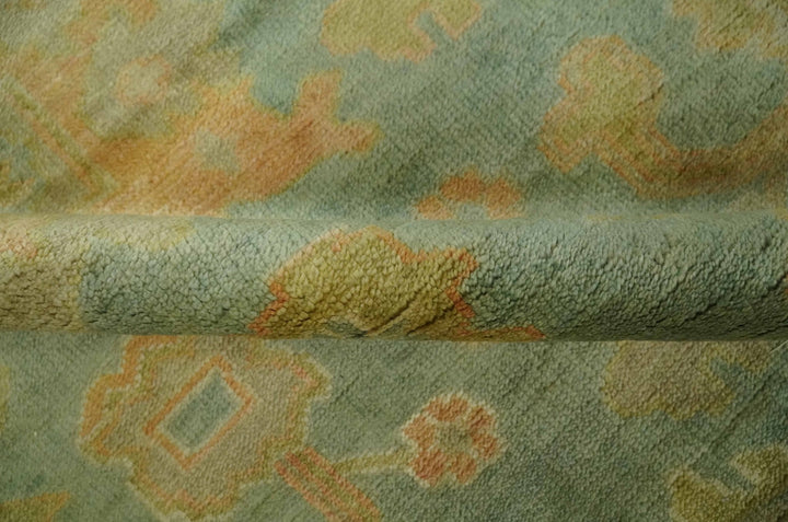 Hand Knotted Teal, Beige and Rust Vintage Style Traditional Wool Area Rug - The Rug Decor