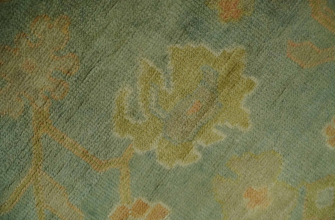 Hand Knotted Teal, Beige and Rust Vintage Style Traditional Wool Area Rug - The Rug Decor