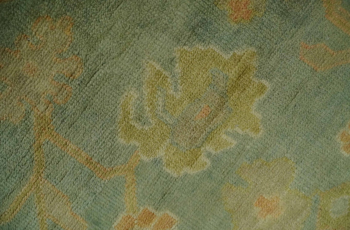 Hand Knotted Teal, Beige and Rust Vintage Style Traditional Wool Area Rug - The Rug Decor