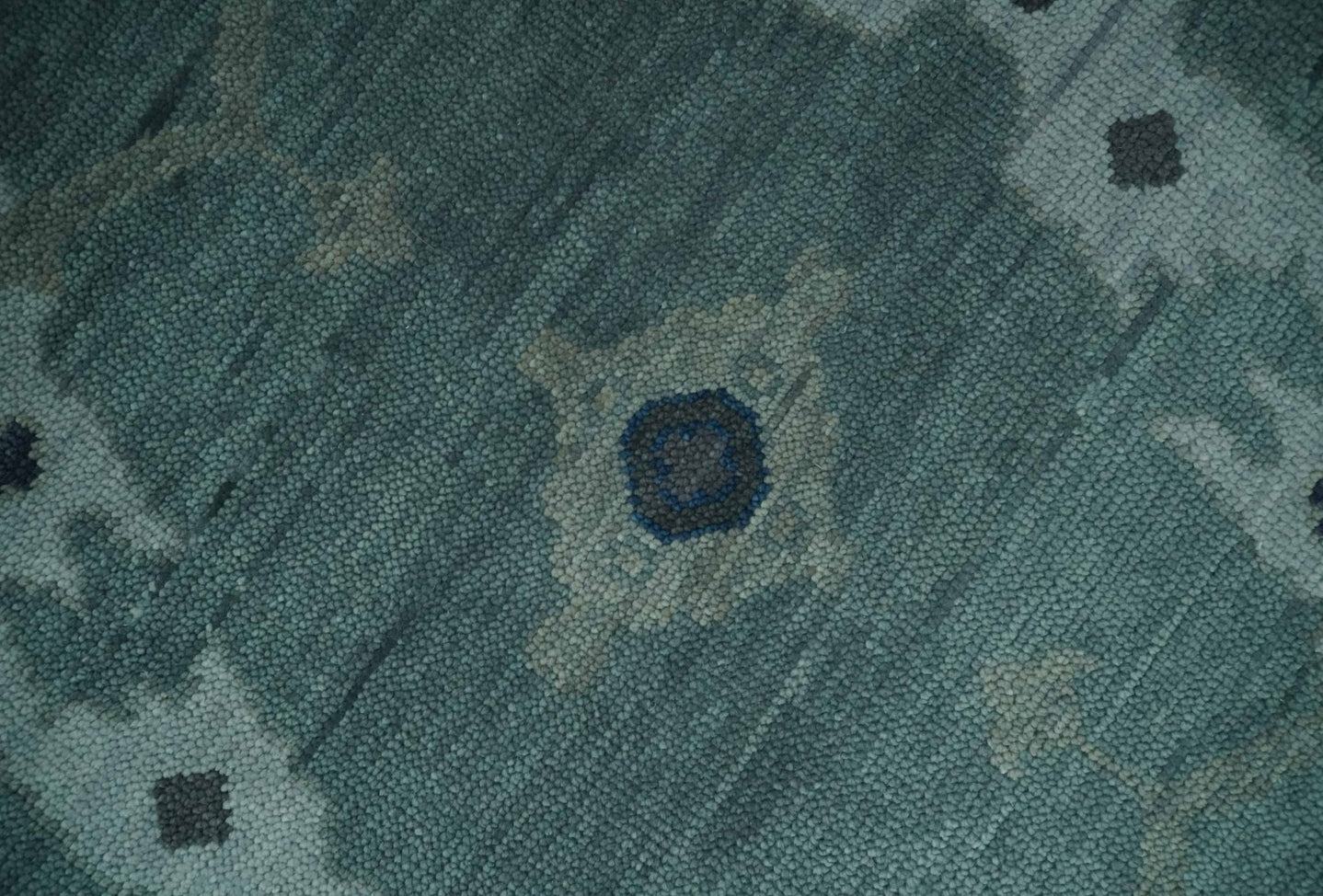 Hand Knotted Traditional Oriental Oushak Antique Style Green Wool Area Rug - The Rug Decor