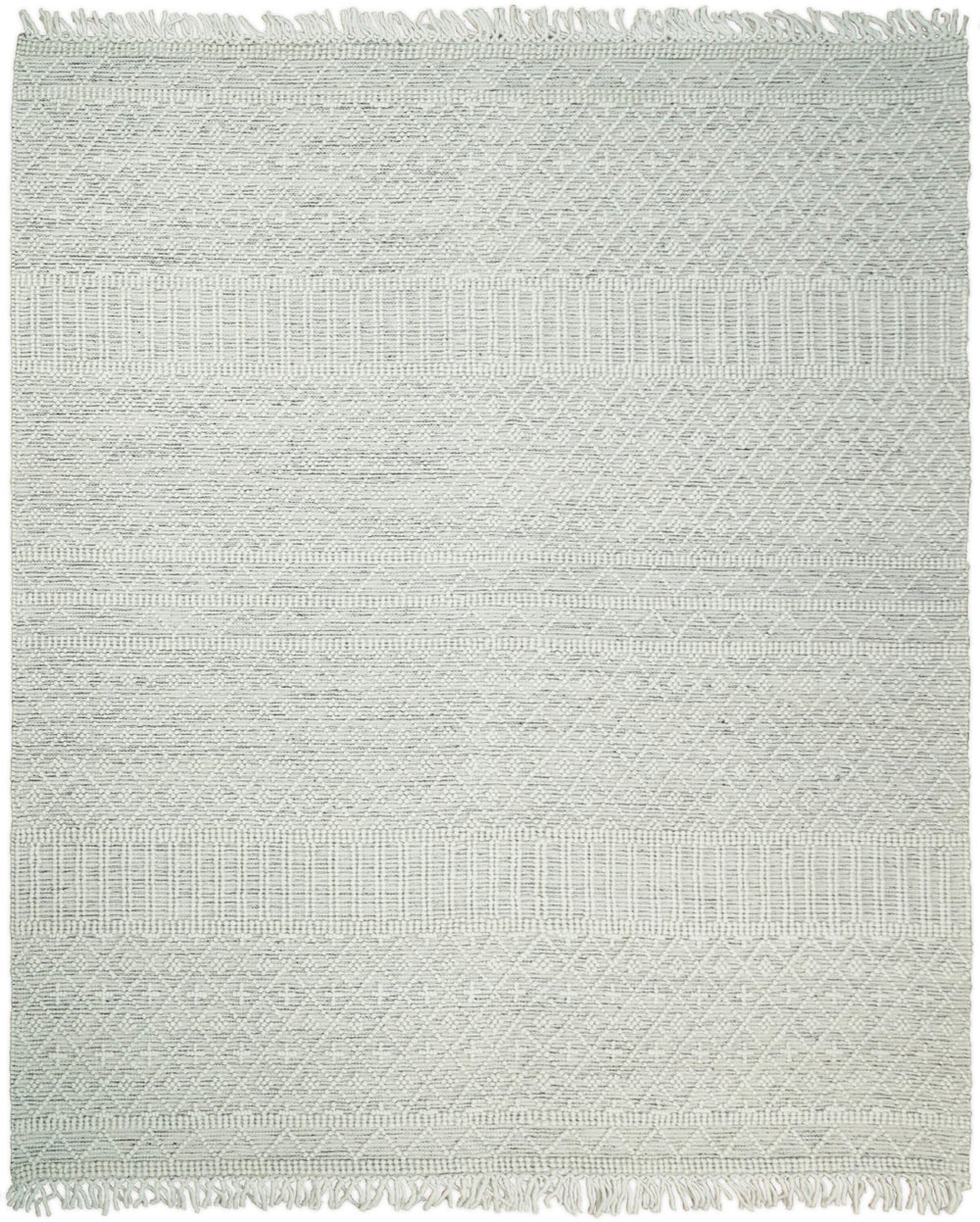 Hand Made Woolen Chunky and Soft White Wool Area Rug | CAL1 - The Rug Decor