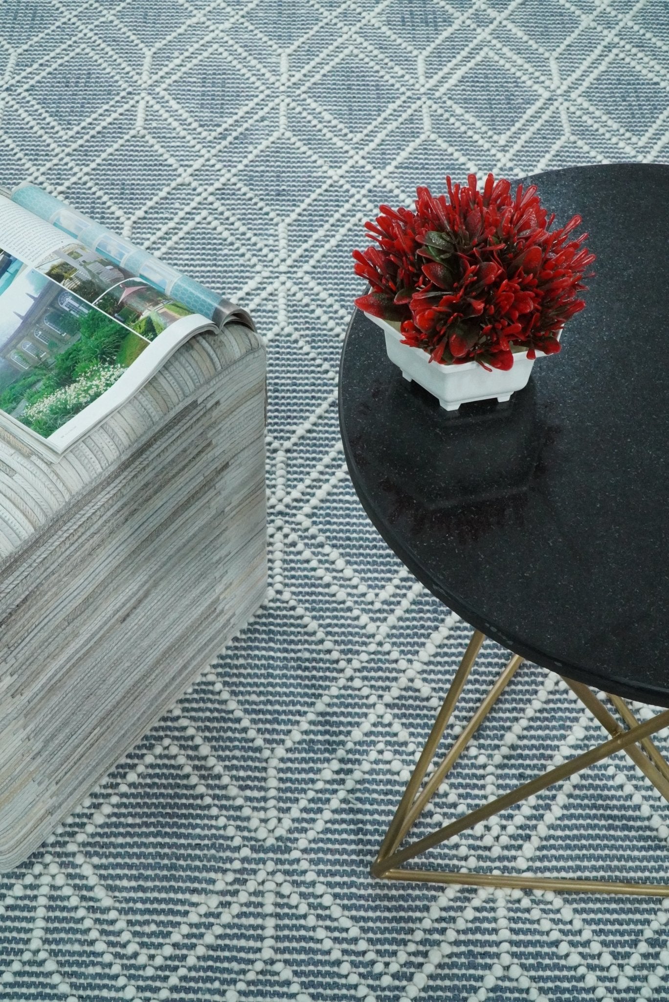 Hand Made Woolen Chunky and Soft White Wool Area Rug | CAL3 - The Rug Decor