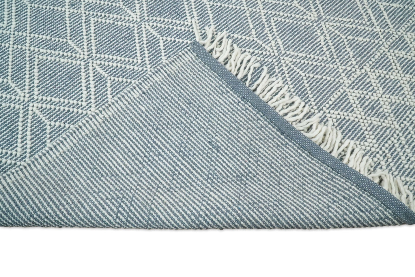 Hand Made Woolen Chunky and Soft White Wool Area Rug | CAL3 - The Rug Decor