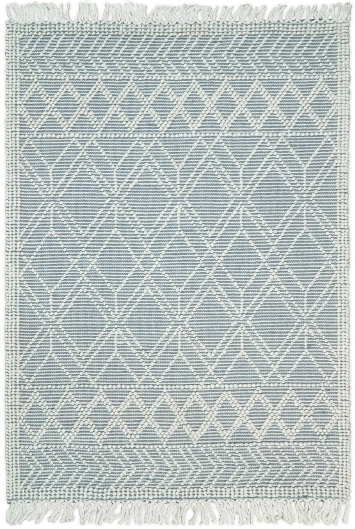 Hand Made Woolen Chunky and Soft White Wool Area Rug | CAL3 - The Rug Decor