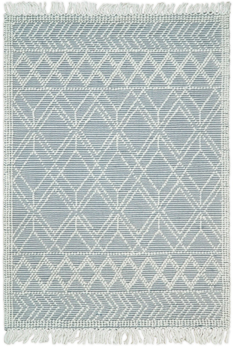 Hand Made Woolen Chunky and Soft White Wool Area Rug | CAL3 - The Rug Decor