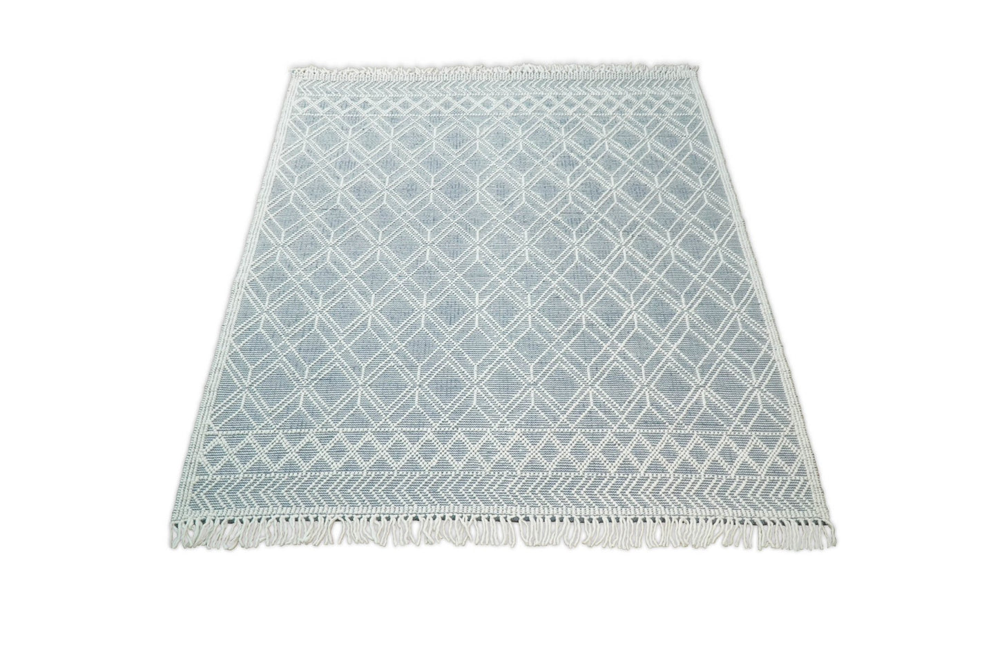 Hand Made Woolen Chunky and Soft White Wool Area Rug | CAL3 - The Rug Decor