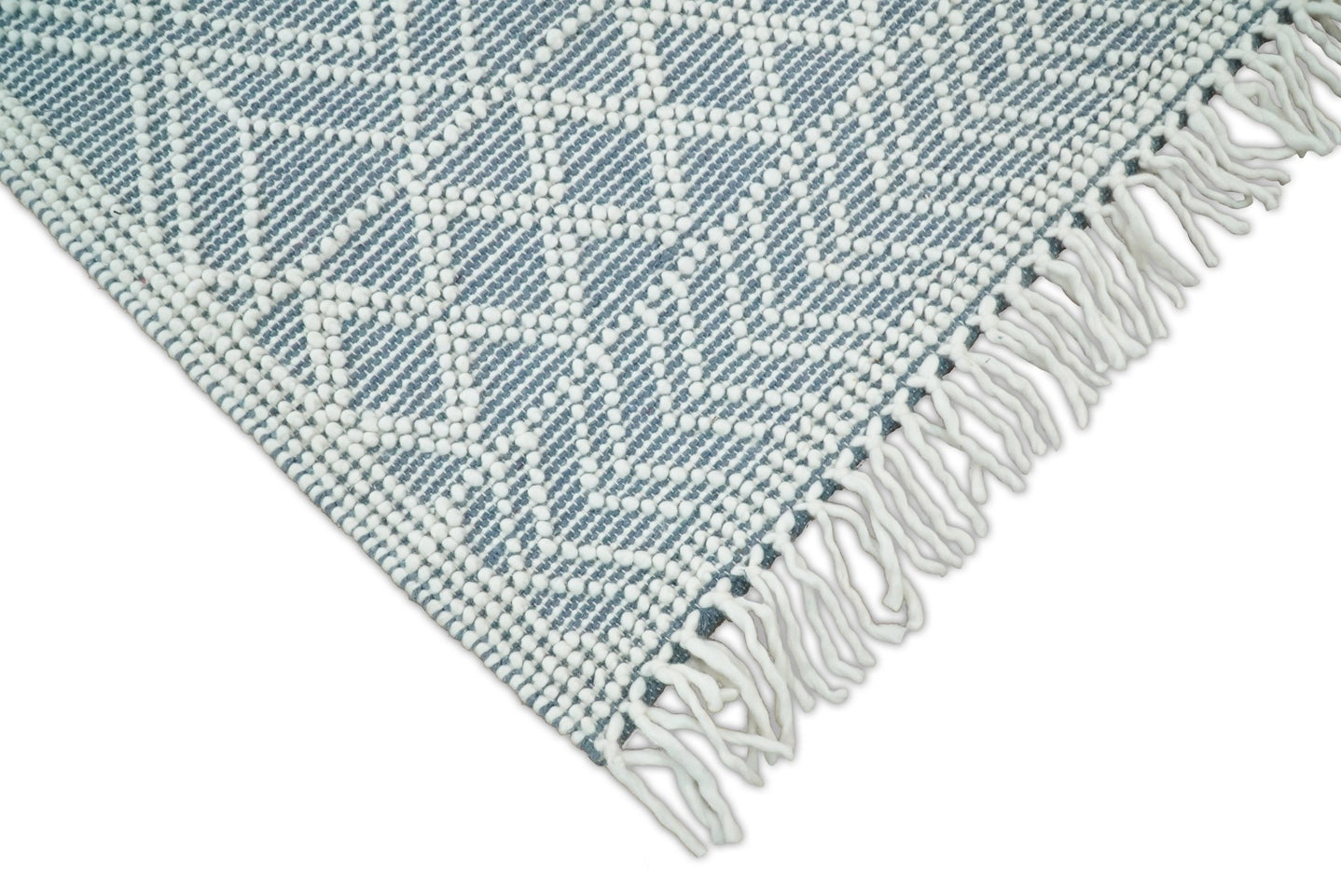 Hand Made Woolen Chunky and Soft White Wool Area Rug | CAL3 - The Rug Decor