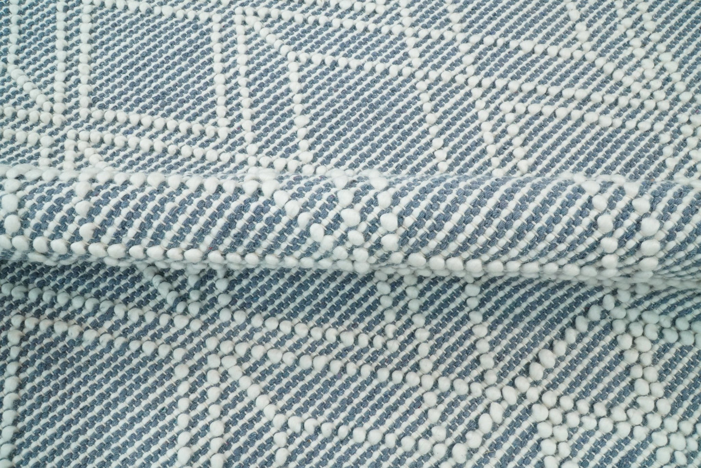 Hand Made Woolen Chunky and Soft White Wool Area Rug | CAL3 - The Rug Decor