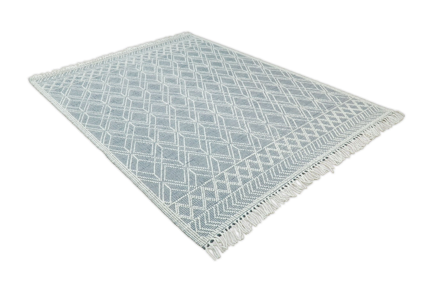 Hand Made Woolen Chunky and Soft White Wool Area Rug | CAL3 - The Rug Decor