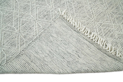Hand Made Woolen Chunky and Soft White Wool Area Rug | CAL4 - The Rug Decor