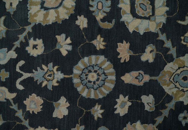 Hand Tufted Black and Silver Modern Turkish Oushak Style Rug, Kids, Living Room and Bedroom Rug | TRD6501 - The Rug Decor