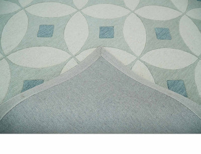 Hand Tufted Ivory, Silver and Gray Geometrical Shape Style Rug - The Rug Decor