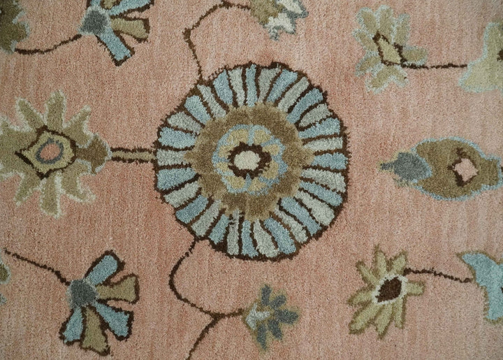 Hand Tufted Peach Pink and Ivory Modern Colorful Oushak Rug, 6x9, 8x10, 9x12 Kids, Living Room and Bedroom Rug | TRD6487 - The Rug Decor