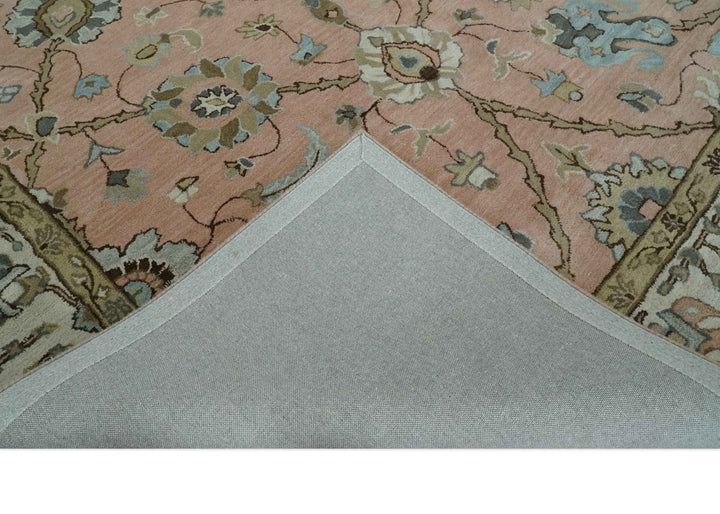 Hand Tufted Peach Pink and Ivory Modern Colorful Oushak Rug, 6x9, 8x10, 9x12 Kids, Living Room and Bedroom Rug | TRD6487 - The Rug Decor