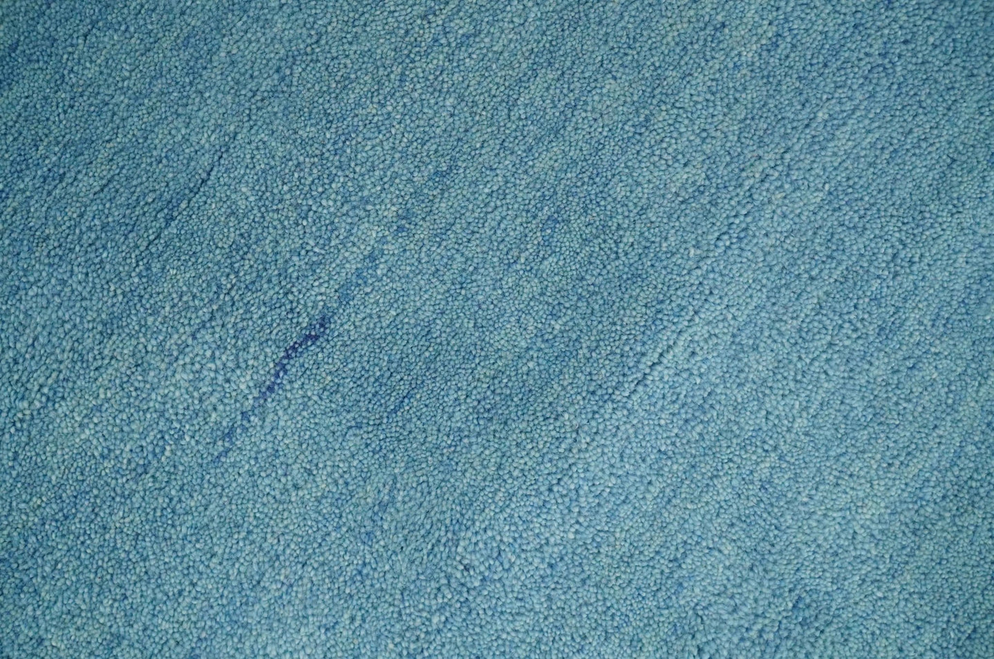 Hand Tufted Solid Plane Light Blue Woolen 8x10 wool Area Rug - The Rug Decor