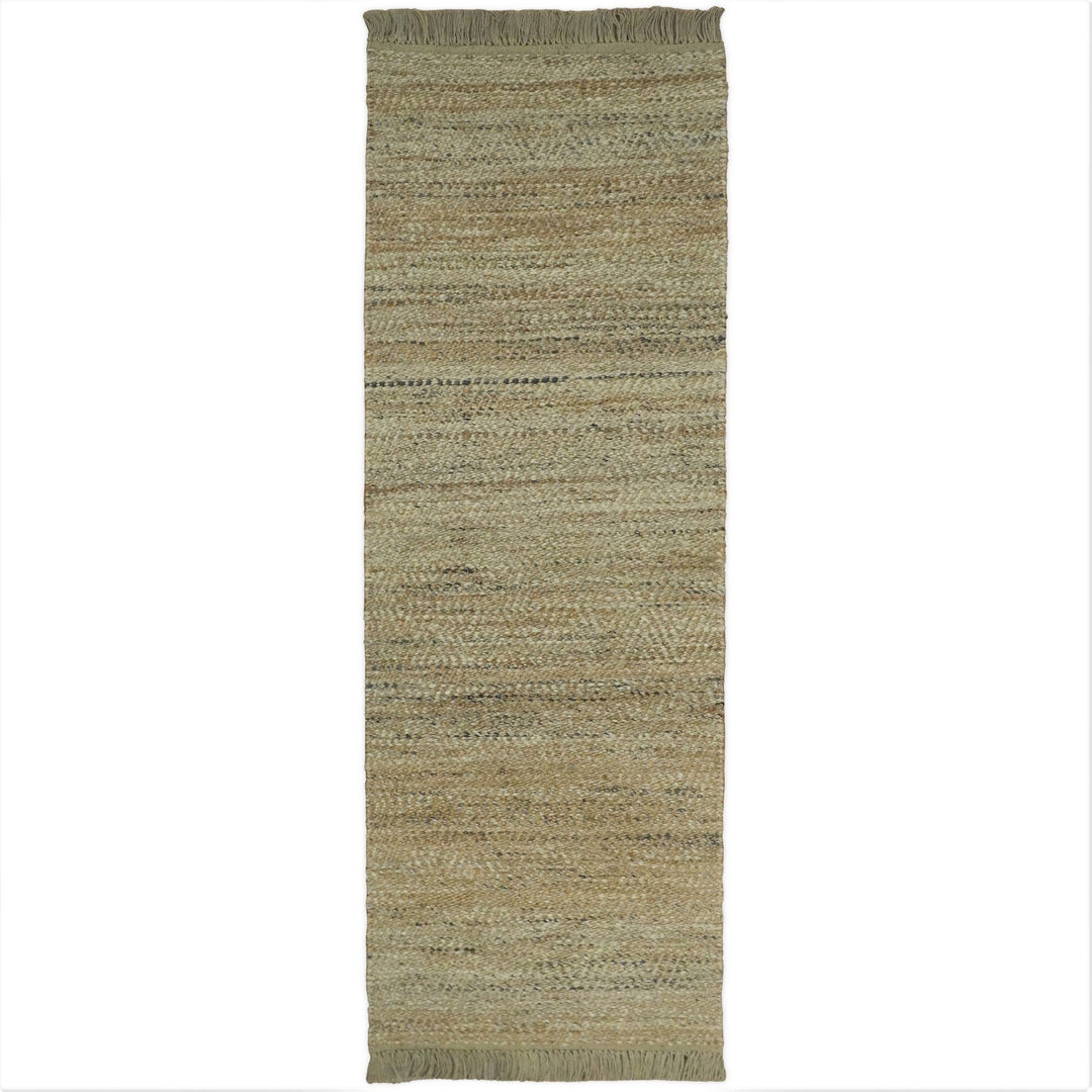 Hand Woven 100% Natural Fiber Brown Natural Jute and Wool Rug | JR10 - The Rug Decor