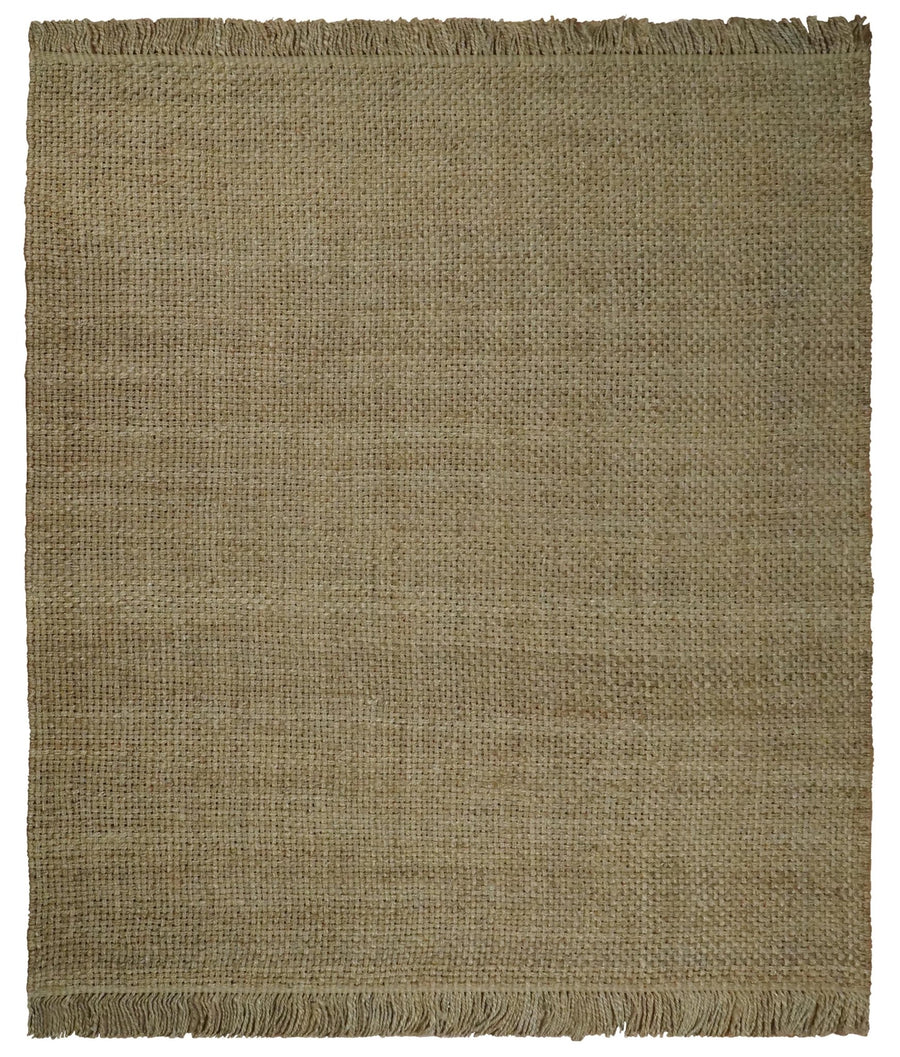 Hand Woven 100% Natural Fiber Brown Natural Jute Rug | JR7 - The Rug Decor
