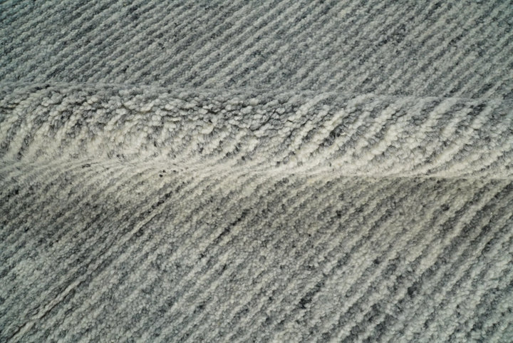 Hand Woven 8x10 Shaded Gray and Silver Rug Made with Fine Wool | TRDCP77810 - The Rug Decor
