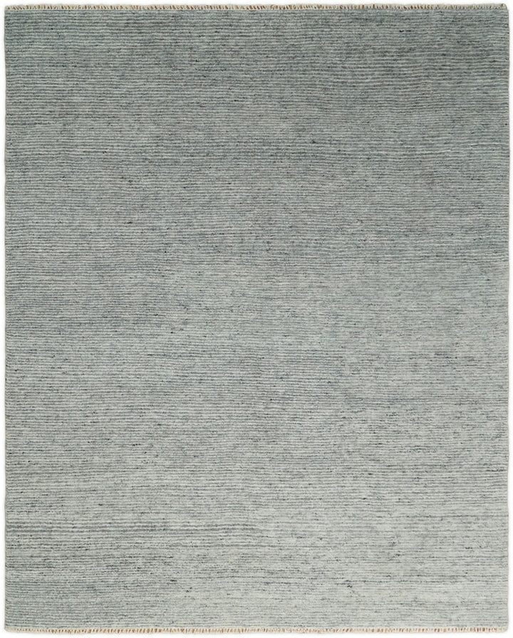Hand Woven 8x10 Shaded Gray and Silver Rug Made with Fine Wool | TRDCP77810 - The Rug Decor