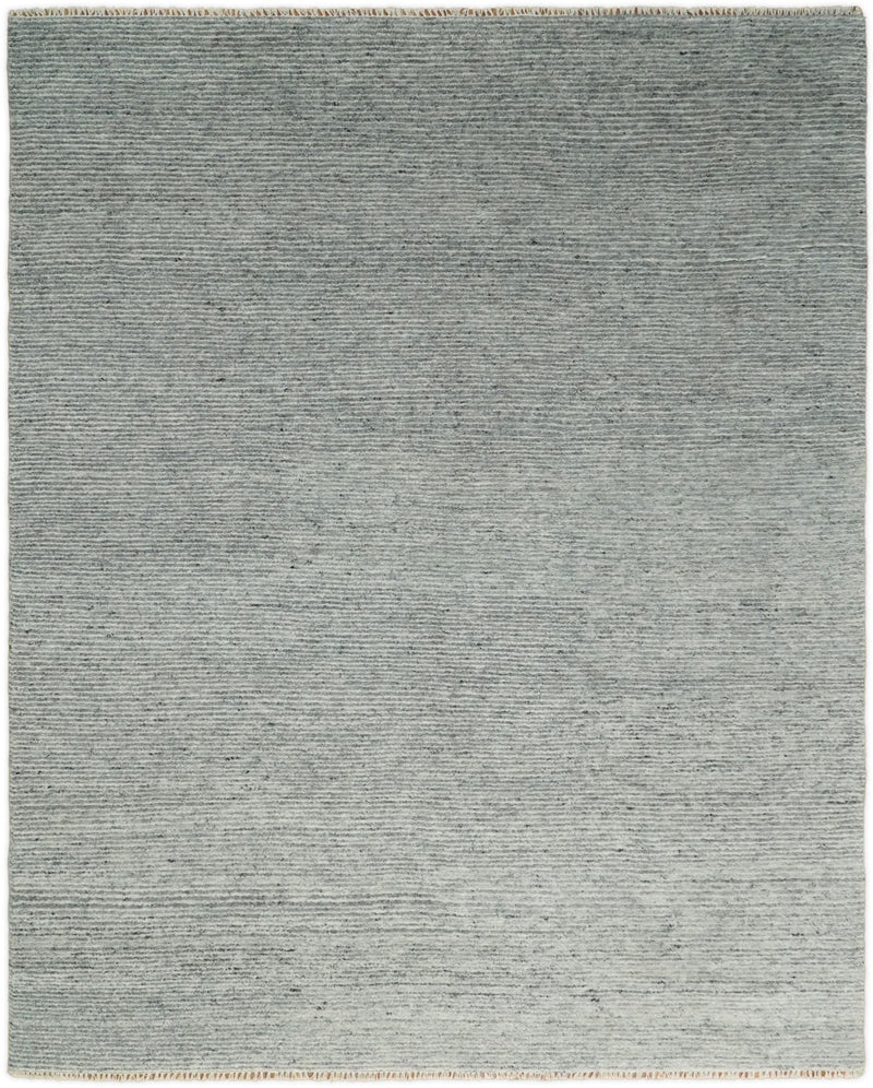 Hand Woven 8x10 Shaded Gray and Silver Rug Made with Fine Wool | TRDCP77810 - The Rug Decor