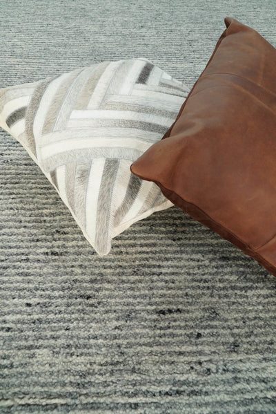 Hand Woven 8x10 Shaded Gray and Silver Rug Made with Fine Wool | TRDCP77810 - The Rug Decor
