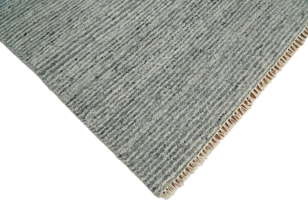 Hand Woven 8x10 Shaded Gray and Silver Rug Made with Fine Wool | TRDCP77810 - The Rug Decor