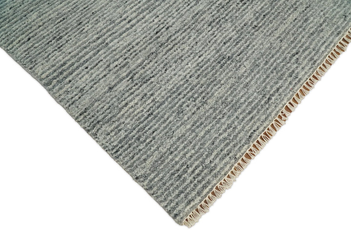 Hand Woven 8x10 Shaded Gray and Silver Rug Made with Fine Wool | TRDCP77810 - The Rug Decor