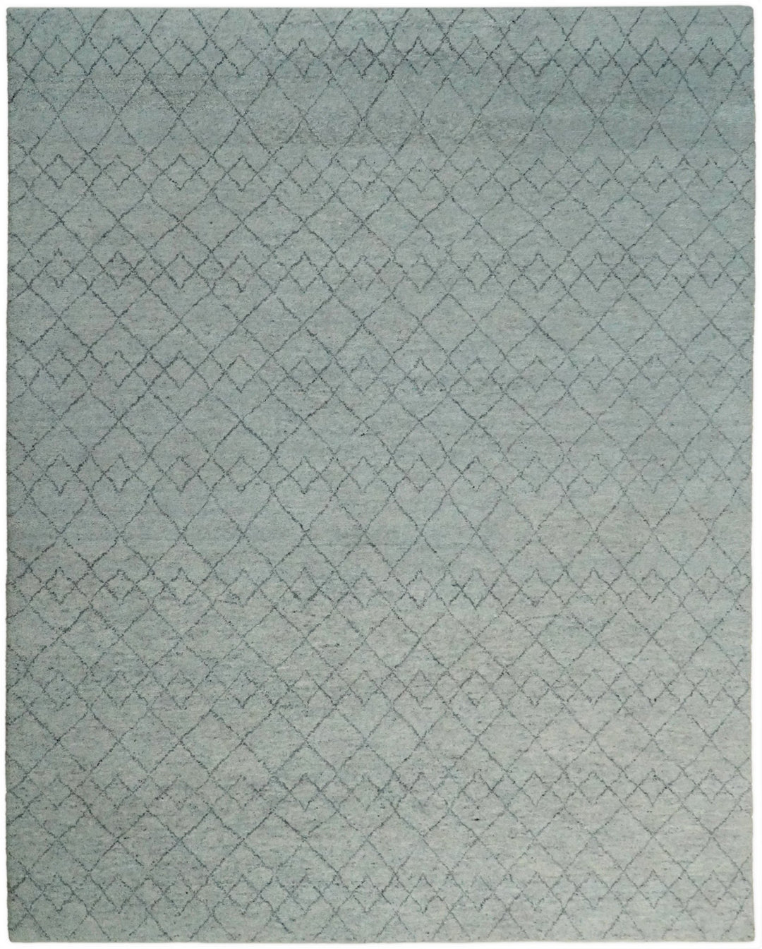 Hand Woven 8x10 Trellis Moroccan Rug Made with Fine Wool TRDCP69810 - The Rug Decor
