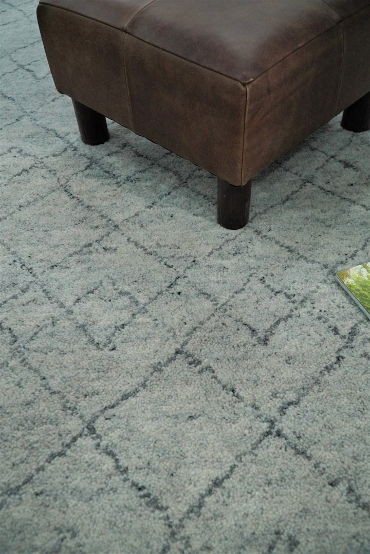 Hand Woven 8x10 Trellis Moroccan Rug Made with Fine Wool TRDCP69810 - The Rug Decor