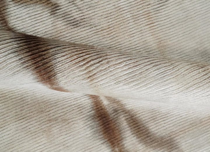 Hand Woven and Carved Silver and Brown Floral Art Silk Rug | KNT3 - The Rug Decor