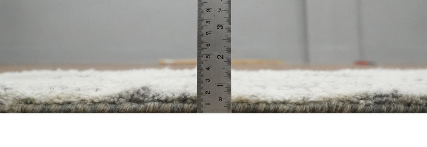 Hand Woven Beige and Gray 2x3 Trellis Moroccan Rug Made with Fine Wool | TRDCP79723 - The Rug Decor