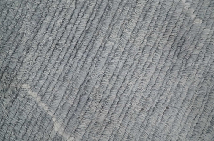 Hand Woven Blue and White 2x3 Trellis Moroccan Rug Made with Fine Wool | TRDCP79523 - The Rug Decor