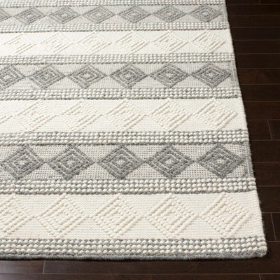 Hand Woven Contemporary Beige and Gray Bohemian Style Carved Design Wool Area Rug - The Rug Decor