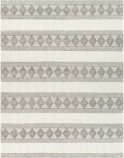 Hand Woven Contemporary Beige and Gray Bohemian Style Carved Design Wool Area Rug - The Rug Decor