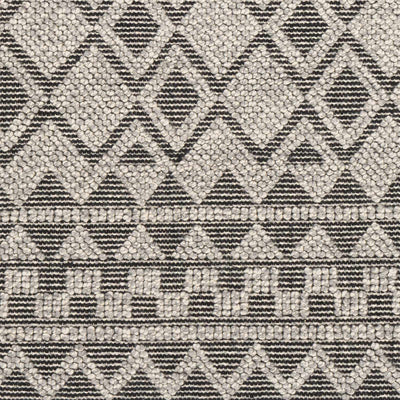 Hand Woven Geometric Black, Beige and Gray Tribal Design Wool Area Rug - The Rug Decor