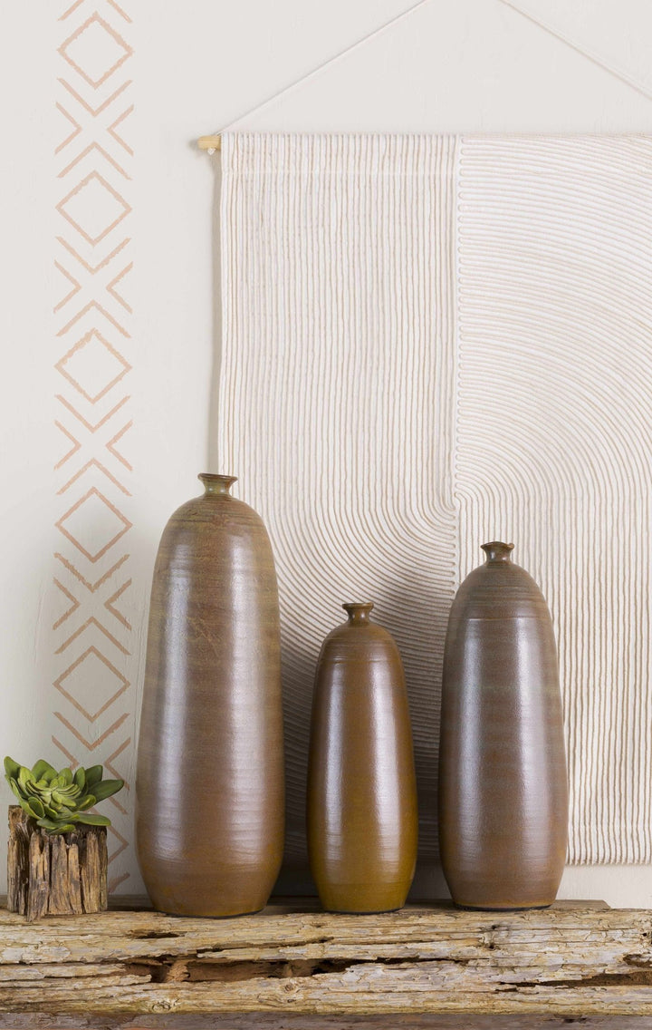 Hand Woven Modern Stripes Design Beige and Ivory Wall Hanging Perfect for Home Decor - The Rug Decor