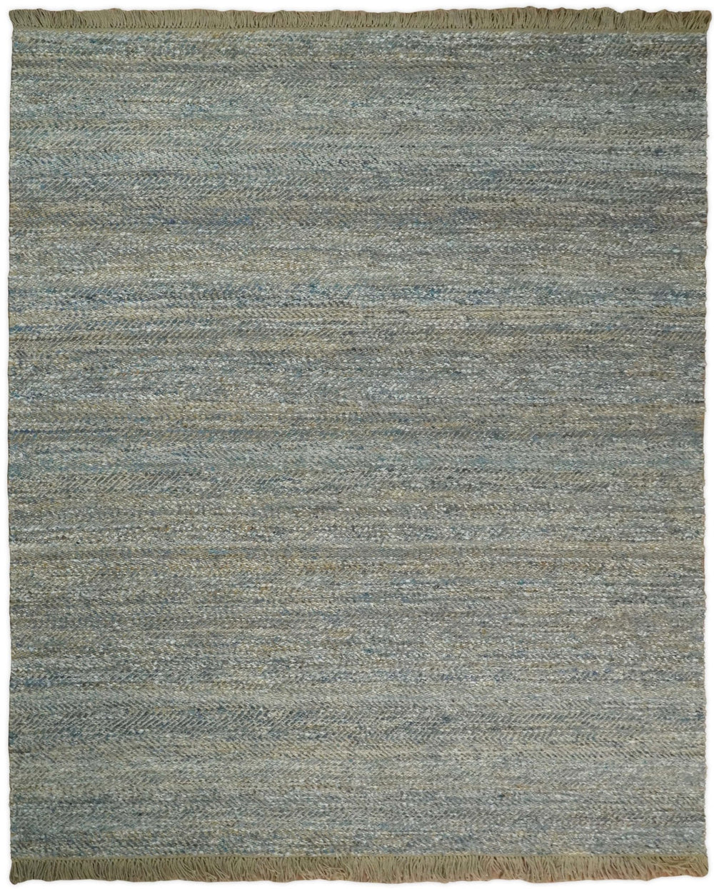 Hand Woven Natural Fiber Gray and Brown Jute and Art Silk Rug | JR9 - The Rug Decor