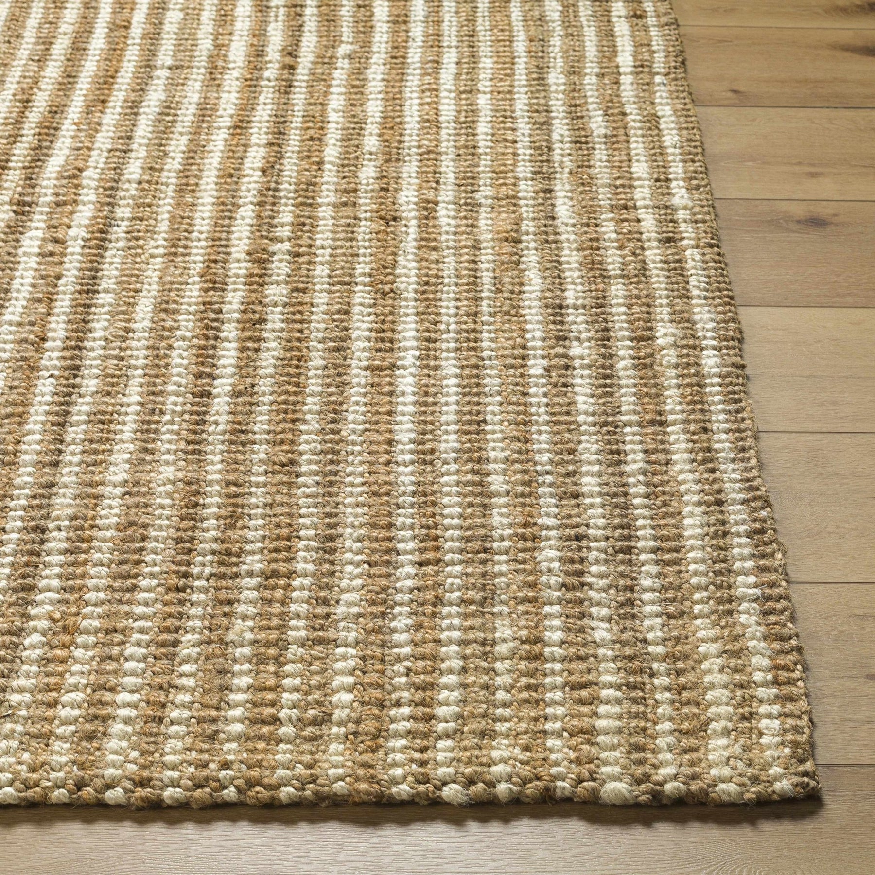 Natural Rug Textrue Hand Woven Natural Fiber Linen Texture Ivory and Brown Jute Rug – The ...
