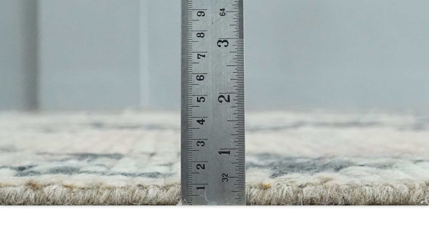 Hand Woven Peach, Beige and Charcoal Rug Made with Blended Wool 5x8, 8x10 and 9x12 | UL31 - The Rug Decor