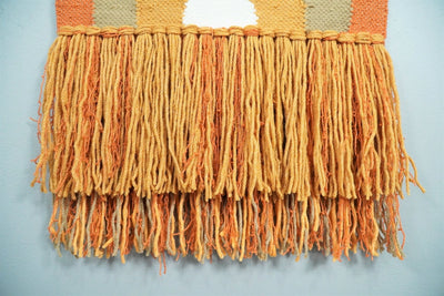 Hand Woven Wool Tapestry Terracotta Bohemian Modern Wall Hanging | WH11 - The Rug Decor