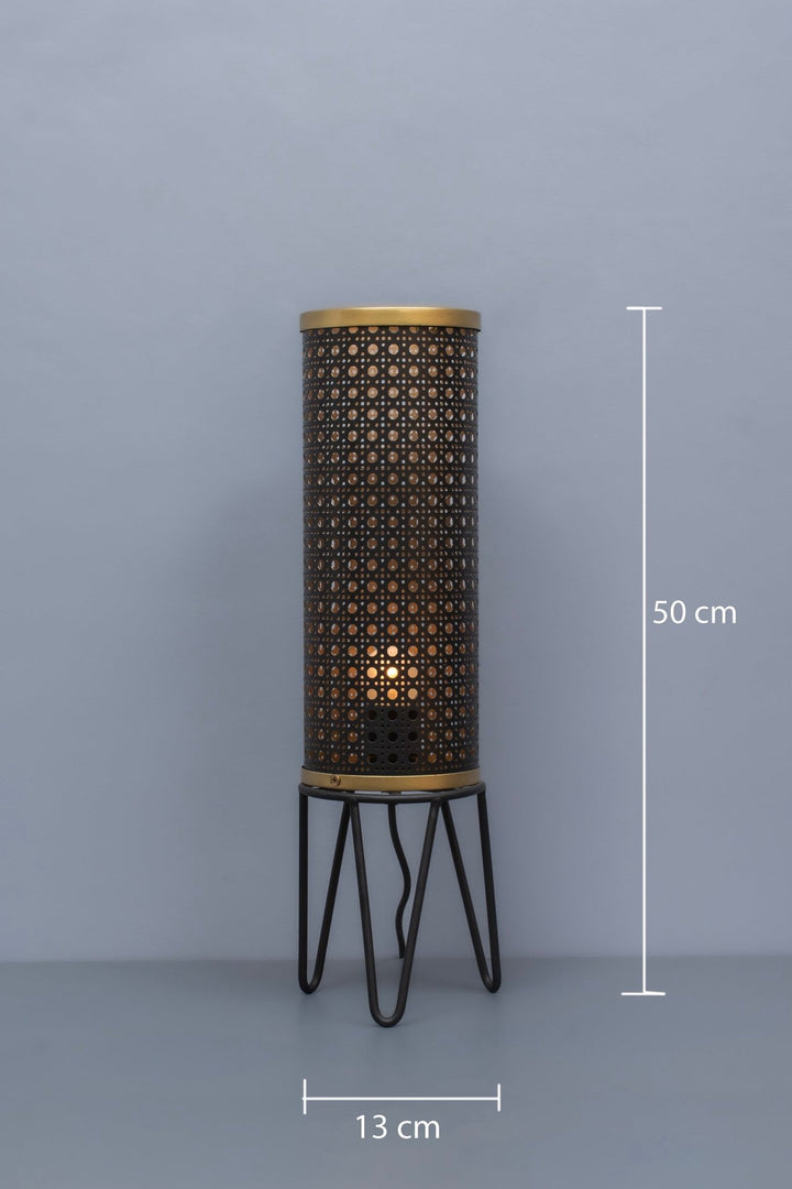 Handcrafted Metal Table Lamp - Artistically for Home Decoration, Bedroom, Living Room, Side Table - The Rug Decor