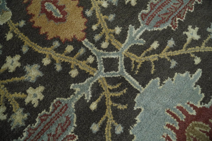 Handmade 5x8 Classic Vintage Design Brown and Beige wool Area Rug | TRDCP120 - The Rug Decor