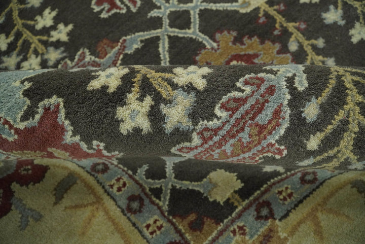 Handmade 5x8 Classic Vintage Design Brown and Beige wool Area Rug | TRDCP120 - The Rug Decor