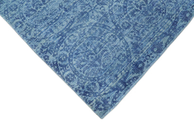 Handmade 5x8 Modern Denim Blue Modern Wool Blend Area Rug | QT4 - The Rug Decor