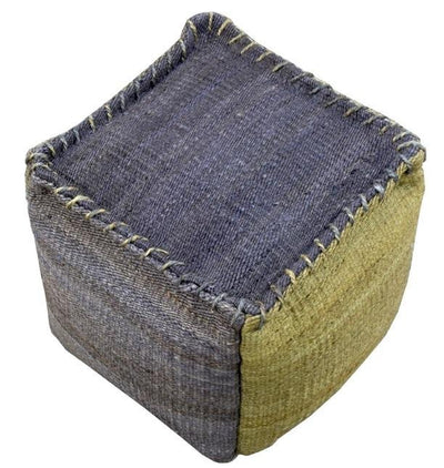 Handmade Pouf - Comfortable Chair or Footrest - Charcoal | TRD103 - The Rug Decor