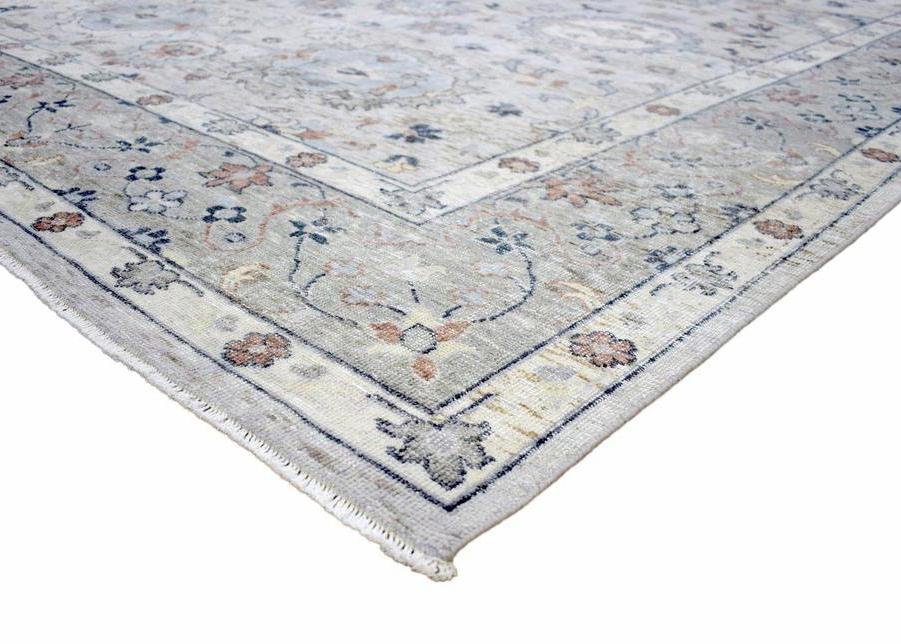 Handmade Vintage 8x10 Antique Muted Silver Persian Wool Area Rug | TRD2354810 - The Rug Decor