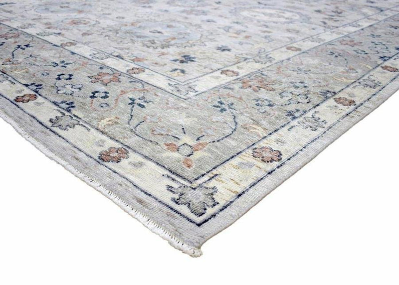 Handmade Vintage 8x10 Antique Muted Silver Persian Wool Area Rug | TRD2354810 - The Rug Decor